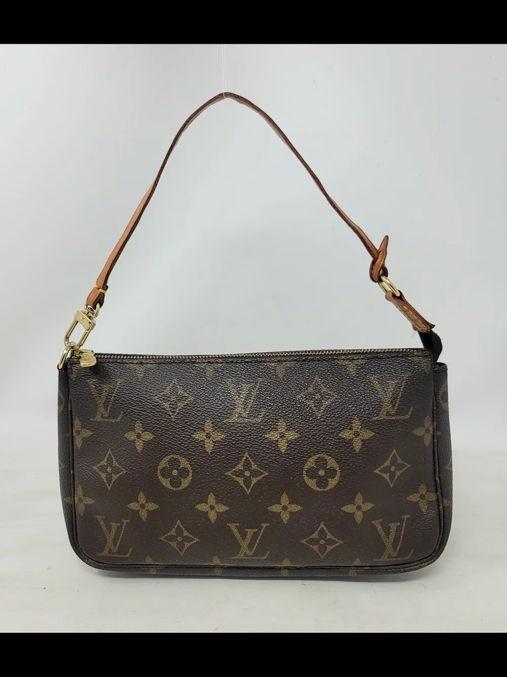 Louis Vuitton Pochette Accessoires Monogram Canvas Clutch Hand Bag Vintage Auth